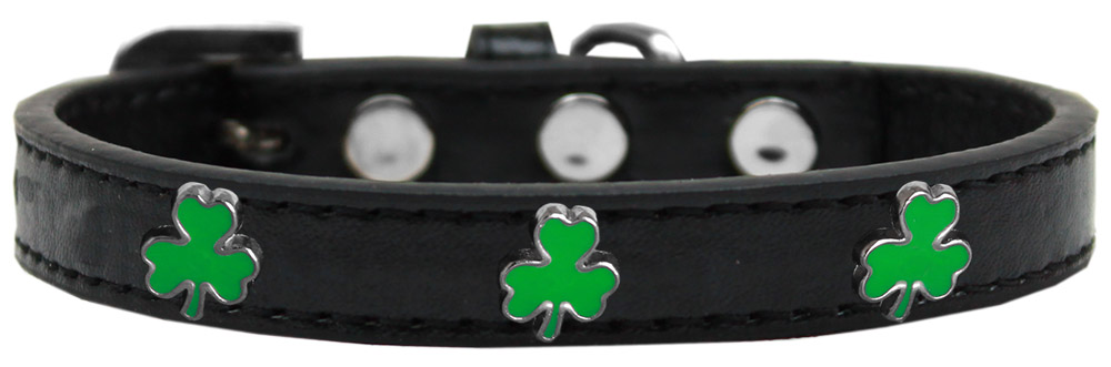 Shamrock Widget Dog Collar Black Size 16